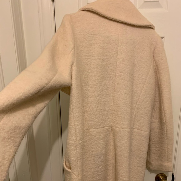 Wool blend Pea Coat-oversized swing coat - Picture 5 of 6